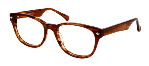 Caprona - Mottled Brown prescription glasses front left view