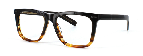 Edward Scotts Warhol - Shiny Brown prescription glasses front left view