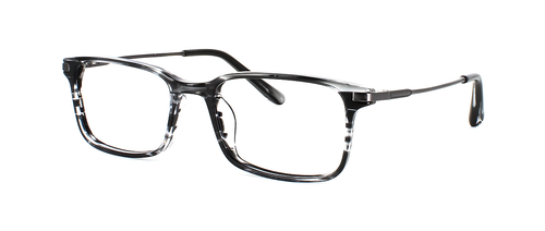 Tenchy - Grey Stripe prescription glasses front left view